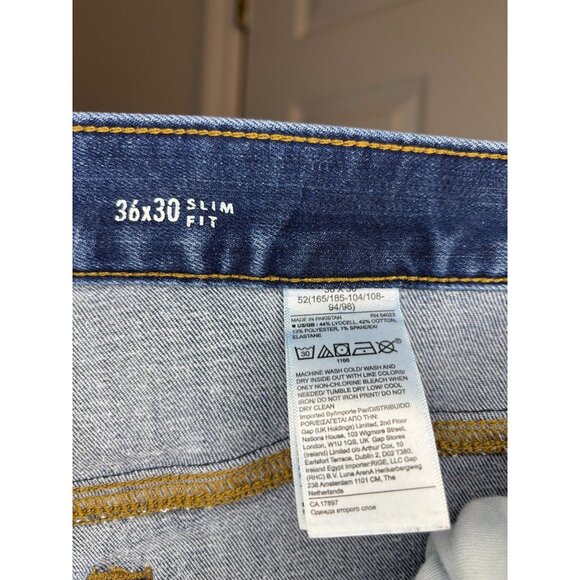 BANANA REPUBLIC Travelers Slim Fit Jeans Mens 36x30 Denim Stretch Stretch - Picture 5 of 6